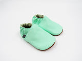 Mint Soft-Sole Leather Baby Shoes