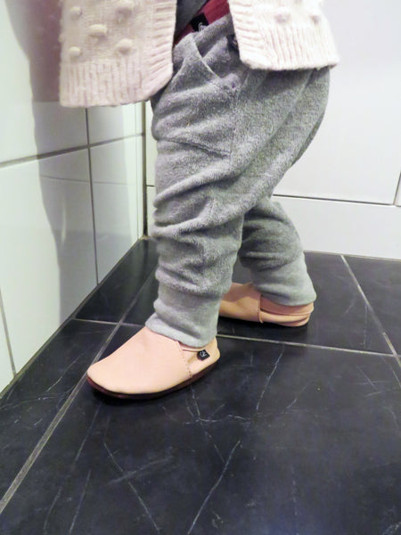 Leather Baby Shoes - Blush Pink