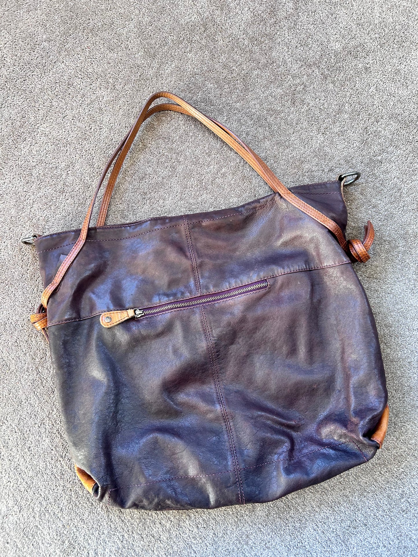 Marilyn Seyb, large leather tote bag