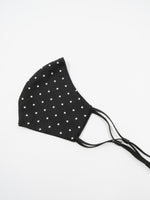 Black polkadot, Cotton Face Mask