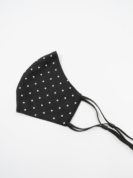 Black Spotted, Cotton Face Mask