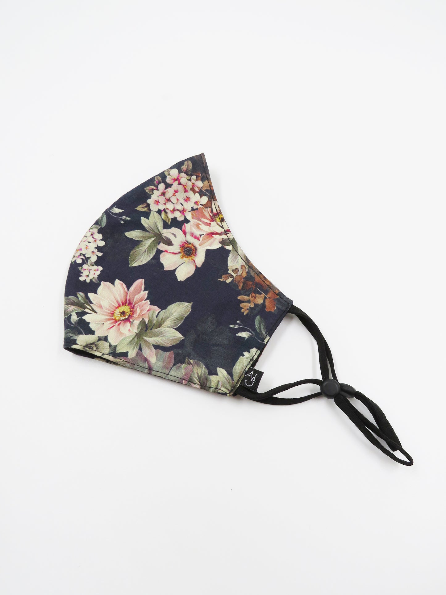 Luxe Navy Floral, Face Mask