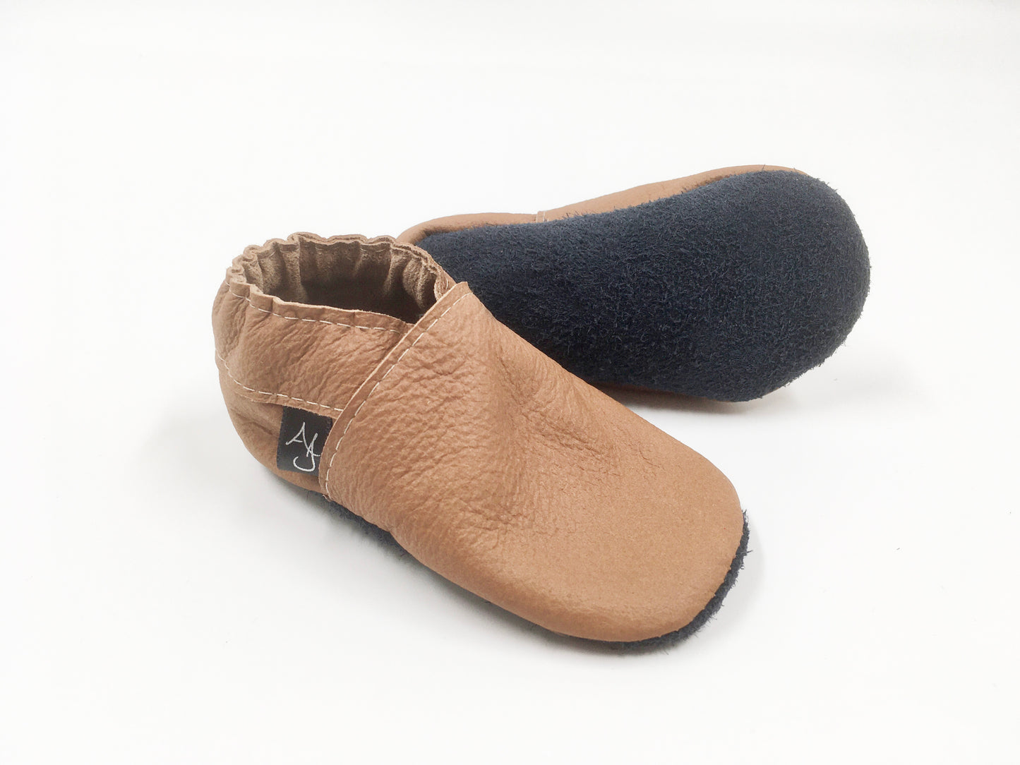 Tan Soft-Sole Leather Baby Shoes
