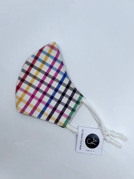 Coloured Check, Face Mask