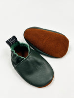 Leather Baby Shoes - Winter Green