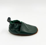 Leather Baby Shoes - Winter Green