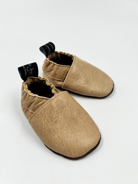 Leather Baby Shoes - Tan