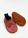 Leather Baby Shoes - Rust