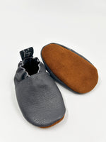 Leather Baby Shoes - Steel