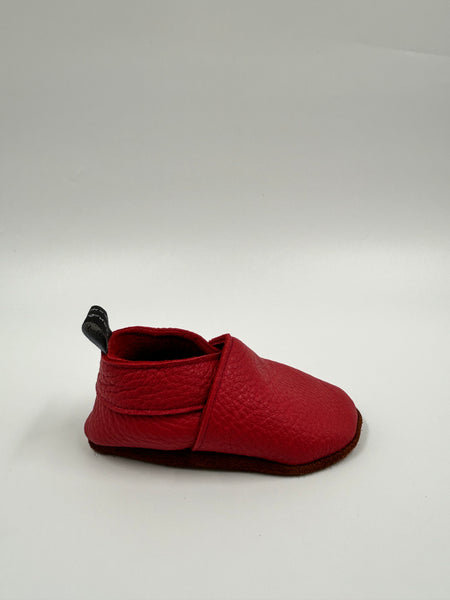 Leather Baby Shoes - Red