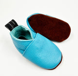 Leather Baby Shoes - Aqua