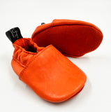 Leather Baby Shoes - Orange