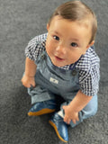 Navy Soft-Sole Leather Baby Shoes