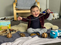 Navy Soft-Sole Leather Baby Shoes