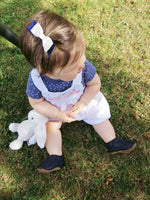 Navy Soft-Sole Leather Baby Shoes