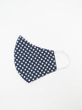 Navy Spots, Cotton Face Mask