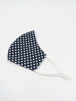 Navy Spots, Cotton Face Mask