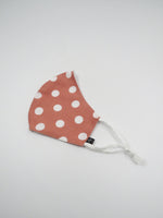 Blush Pink Spots, Linen Face Mask