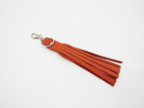 Leather Tassle - Orange