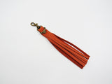 Leather Tassle - Orange