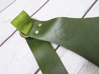 Leather Gardeners Tool Belt - Green