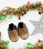Gold/Black, Baby Shoes