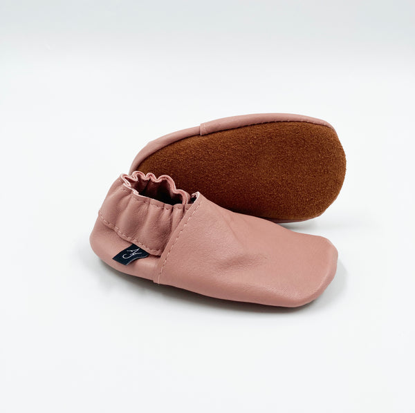 Pink Soft-Sole Leather Baby Shoes