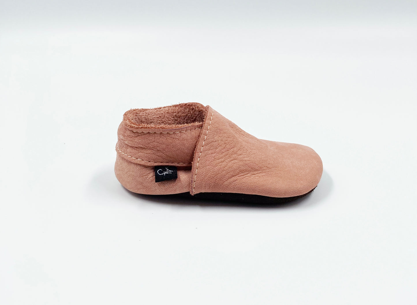 Blush Pink Soft-Sole Leather Baby Shoes