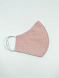 Cotton Face Mask, Pink Polkadot