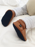 Tan Soft-Sole Leather Baby Shoes