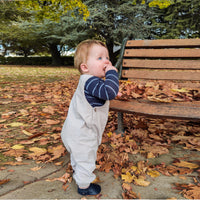 Navy Soft-Sole Leather Baby Shoes