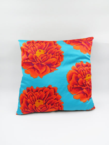 Turquoise Floral Cushion